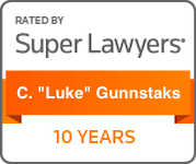 Rated By Super Lawyers | C. "Luke" GUNNSTAKS | 10 years